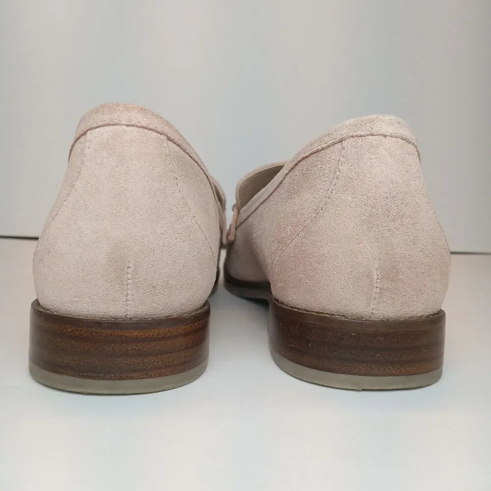 Vionic Avvy Loafers Womens 8 Muted Pink Suede Jewel Embellished Slip On Shoes